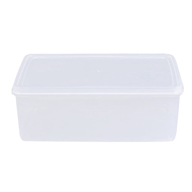 GOOHOCHY Contenedor de plástico transparente rectangular de una sola capa de 1,4 l para alimentos secos con tapa para el hogar, la cocina y la barra.