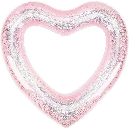 Inflatable Heart Pool Floats, Inflatable Pool Tube Swim Tubes Rings