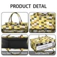 thumbnail image 4 of Large Capacity Tote Bag,Yellow White Checker Sunflower Pattern Handbag Fashion Luxury Tote Bag,15.7"x13"x 5.1" Inches,Laptop Compatible, 4 of 6