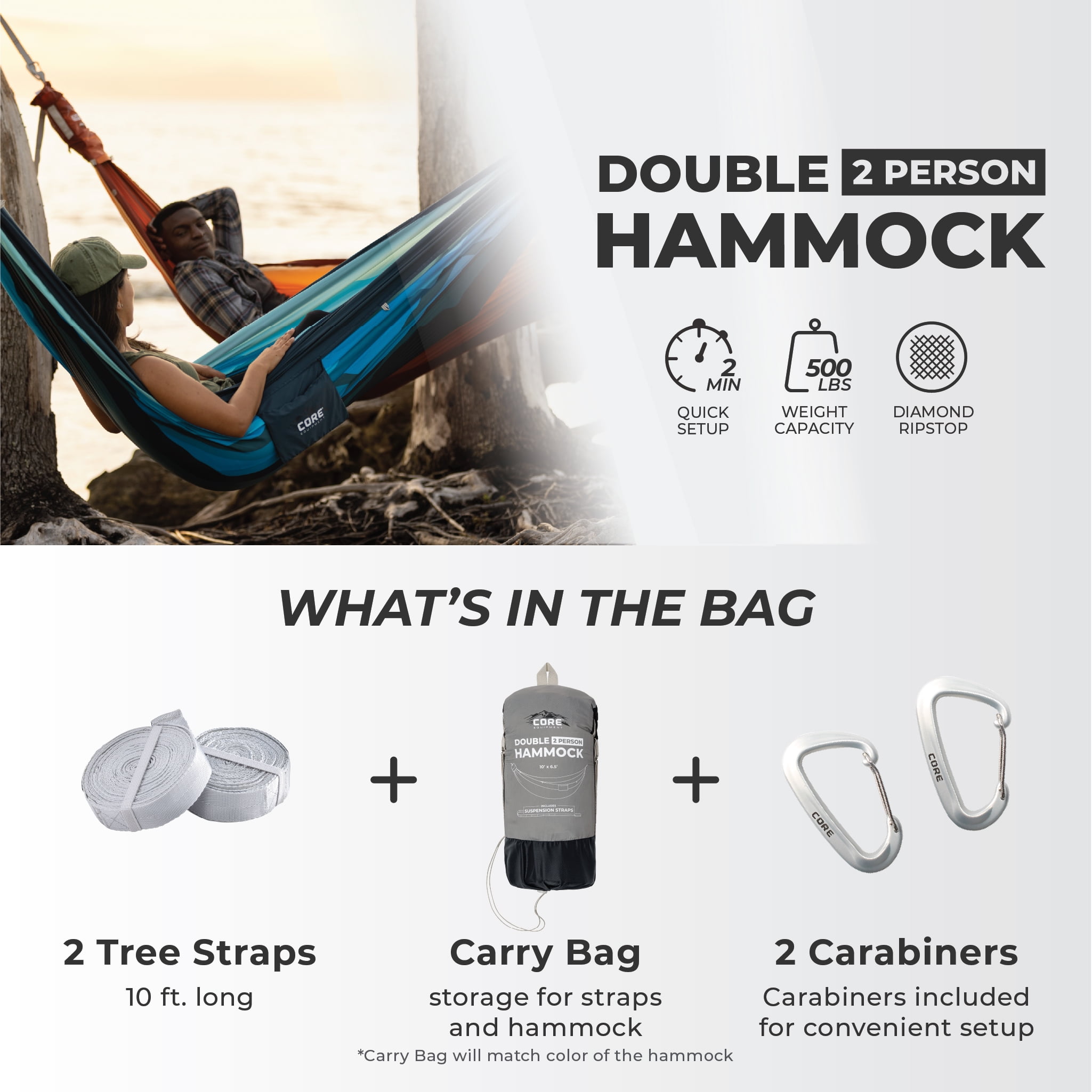 CORE Double Hammock - Gray
