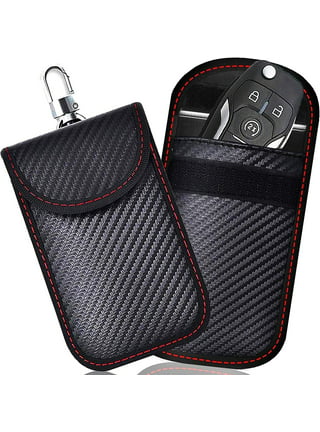 JXE JXO Faraday Box for Car Keys, RFID Key Fob Protector, Car Key Signal Blocker, RFID Signal Blocking Case Shielding Pouch PU Leather Car Key