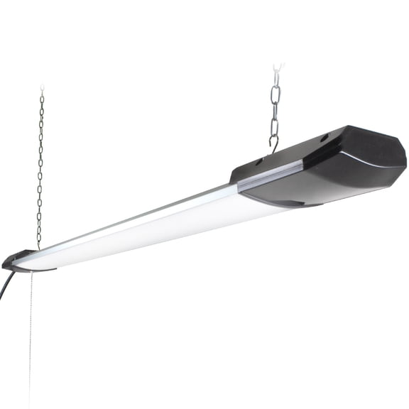 4 ft. LED 100-Watt (300-Watt Equivalent) 10,000 Lumens 4000K Garage Lighting Shop Light, Silver