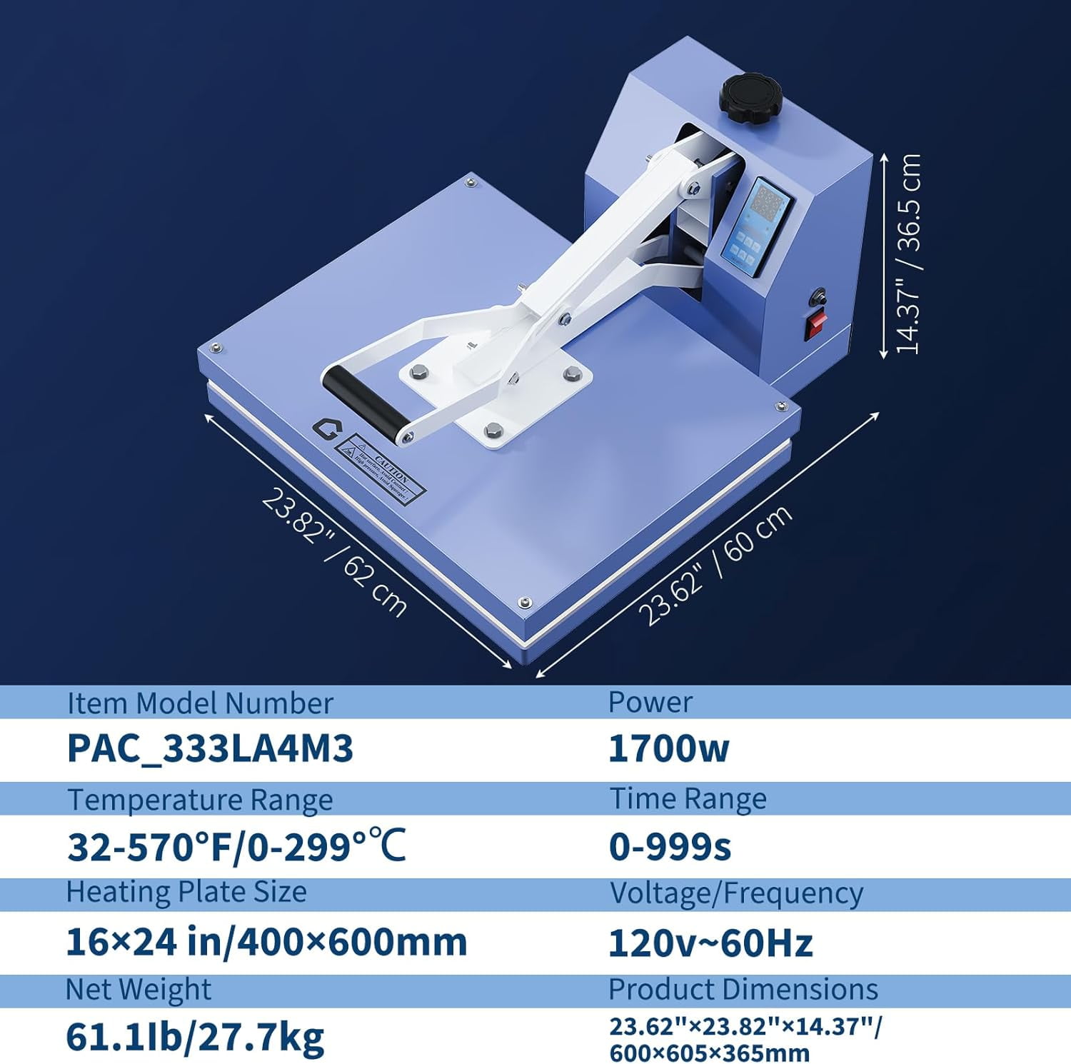 ChaoLink 16x24 Heat Press, Digital Sublimation Machine, Fast Heating, Industrial Quality, Adjustable T-Shirt Pressure, Professional Heat Press Machine