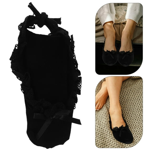 Minkissy Women's Cute Socks with Elegant Lace and Bow Tie, Lightweight Breathable Design, 1 Pair