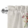 thumbnail image 2 of Valances for Windows Happy Easter Words on Linen Rod Pocket Short Curtain for Bathroom Living Room Bedroom Vintage Cute Bunny Eggs 1 Panel 42x12in, 2 of 9