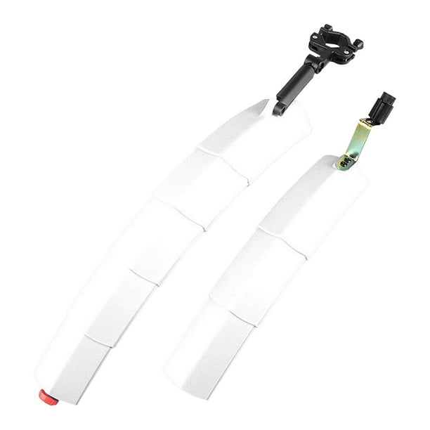 Juego de 2 guardabarros para bicicleta con accesorios ligeros y fáciles de usar. Blanco
