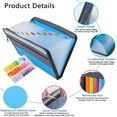 thumbnail image 6 of Clearance Sale! 1PC Accordion File Organizer, 13-Pocket Expanding Folder with Zipper & Labels, PP Plastic, for Office & Home, (13.8x10.6x1.4in, Pink), 6 of 8