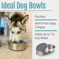 thumbnail image 4 of Cuencos para perros PEGGY11 de acero inoxidable antideslizantes de 1,8 L (2 unidades), 4 of 7
