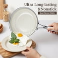 thumbnail image 2 of Innerwell 12 Inch Ceramic Hybrid Tri-Ply Stainless Steel Frying Pans Nonstick W/Lid, Large Induction Skillet Frying Pans for Cooking, 2 of 8