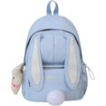 thumbnail image 1 of LHSHID Kawaii Bunny Ear Backpack for Girls Teen Women School Daypack for Travel Bookbag with Cute Pendant (Blue), 1 of 4
