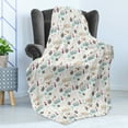 thumbnail image 4 of Japanese Cat Soft Flannel Fleece Throw Blanket, Sushi Love Typography with Doodle Panda, Cozy Plush for Indoor and Outdoor Use, 50" x 60", Champagne Taupe Grey, by Ambesonne, 4 of 5