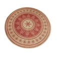 thumbnail image 2 of Gumesh Christmas Placemats Set of 6, Round Woven Table Mats with Snowflake & Reindeer Design, Red Scrubbable Holiday Dining Mats, 2 of 6
