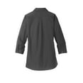 thumbnail image 4 of Port Authority Adult Female Women Plain 3/4-Sleeve Shirt Graphite X-Small, 4 of 4