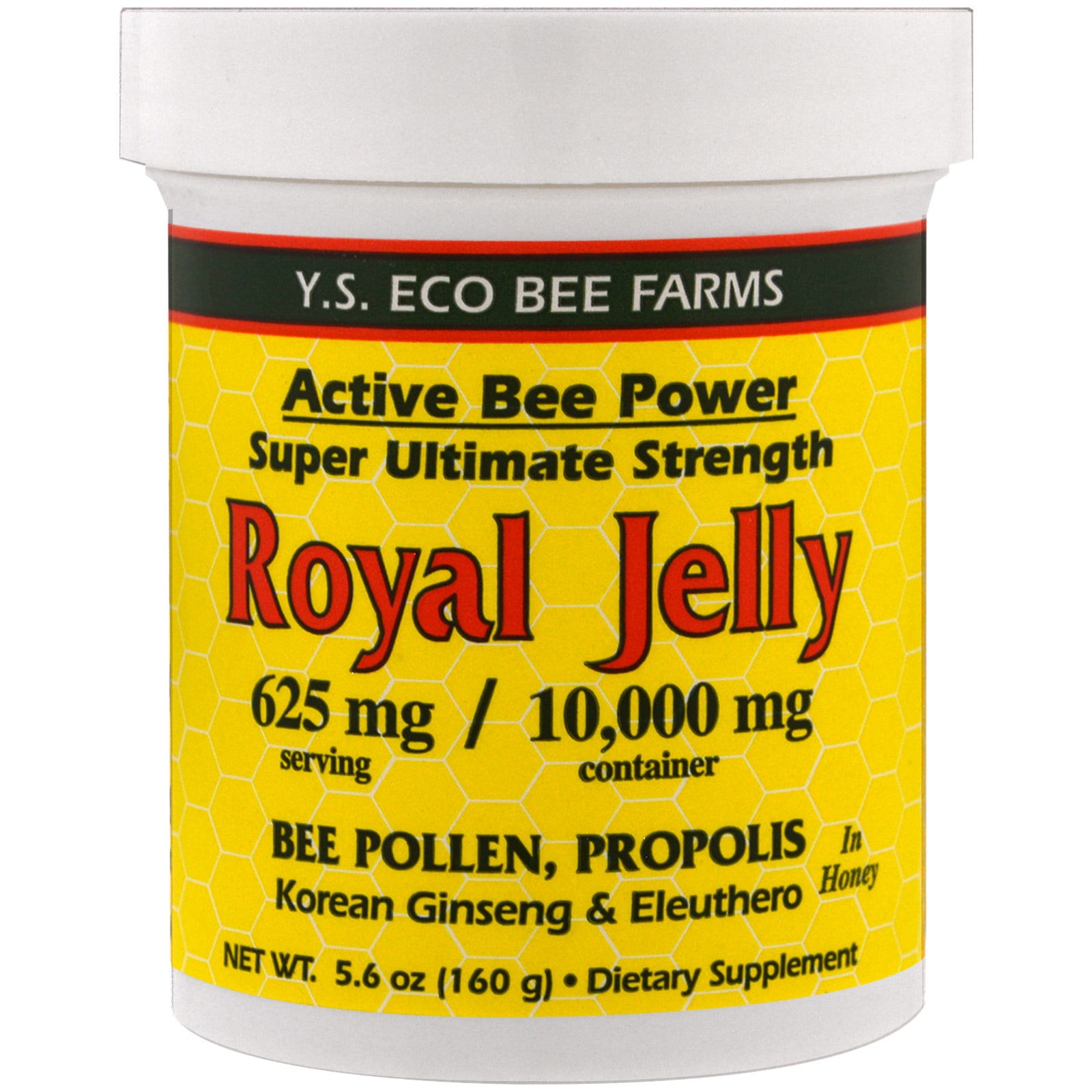 Y S Eco Bee Farms Royal Jelly In Honey 625 mg 5 6 oz 160 g