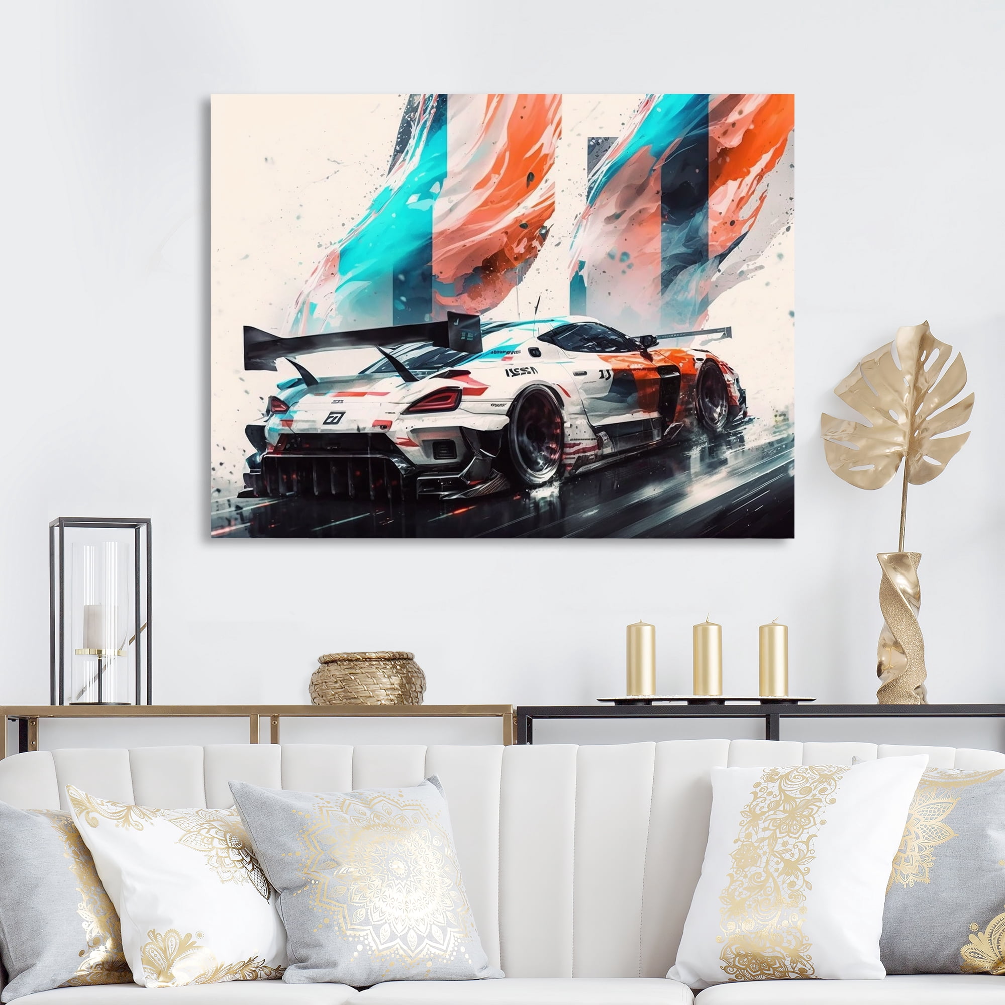 Designart Tokyo Japan Driving Car II Canvas Wall Art