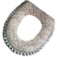 thumbnail image 1 of Funda de asiento de inodoro Rawiri Warm, asiento de inodoro de baño lavable con cremallera, 1 of 5