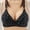 Black, variant on Fewfanhot Woman's Printing Wireless Push Up Bra Seamless Comfort Adjustable Straps Full Coverage Nylon Spandex Black Beige Nude