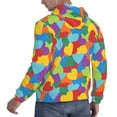 thumbnail image 3 of Hoodies for Men - polka dot rainbow hearts Long Sleeve Comfrt Men'S Fashion Hoodies & Sweatshirts, Sweatshirts for Men Hoodies Pullover Clothing Clothes with Pouch, 3 of 7