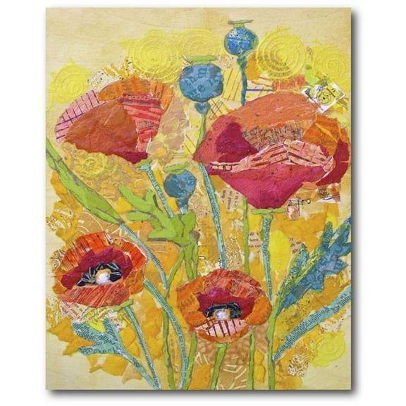 Courtside Market WEB-SG488-20x24 20 x 24 in. Poppy Collage II Gallery-Wrapped Canvas Wall Art