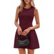 thumbnail image 2 of Vestido PRETTYGARDEN Línea A sin mangas mini burdeos XXL, 2 of 8