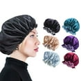 thumbnail image 2 of Women's Double Layer Reversible Silky Satin Headscarf Sleeping Bonnet Hair Wrap Cap Hat Headband, 2 of 4