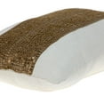 thumbnail image 4 of Parkland Collection Misty 14x20" Cotton Lumbar Throw Pillow in Off White/Bronze, 4 of 6