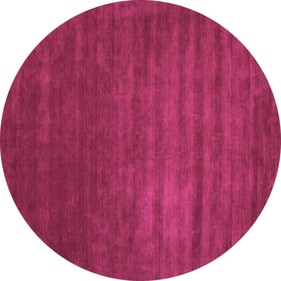 Ahgly Company Indoor Round Abstract Pink Contemporary Area Rugs, 4' Round