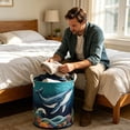 thumbnail image 6 of Quilted Laundry Basket with Handles Foldable Fabric Clothes Storage Hamper Multi Purpose Organizer Bin for Bedroom Laundry Room and Closet, 6 of 8