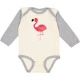 thumbnail image 3 of Inktastic Cute Flamingo Bird Boys or Girls Long Sleeve Baby Bodysuit, 3 of 5