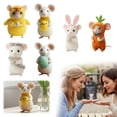 thumbnail image 2 of Pekkaxy Handmade Easter Felt Mouse Decor Set, Spring Table Centerpiece Mini Animal Decorations, 2 of 9
