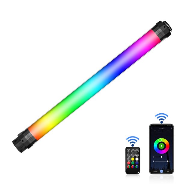 LUXCEO Lámpara Submarina Portátil P7RGBPro con Batería Integrada, Iluminación Profesional para Fotografía y Video, Resistente al Agua IP68, Temperatura de Color Ajustable 3000K/5750K, Incluye Control
