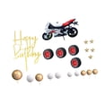 thumbnail image 1 of Adornos para tartas de cumpleaños de motociclistas, para motociclistas, suministros de carreras, motocicletas Estilo D, 1 of 9
