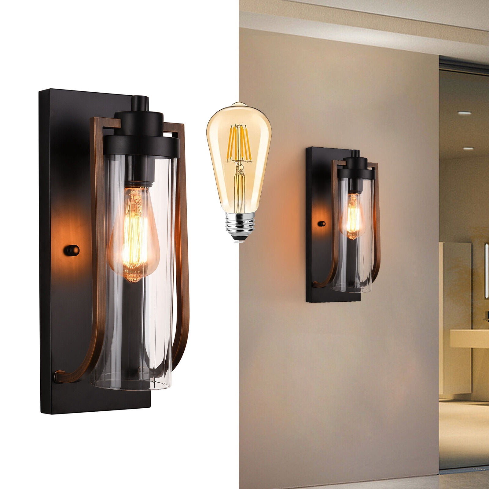 Retro Wall Light Outdoor Wall Lamp Balcony Porch Patio Wall Sconce Lighting Decor Fixture