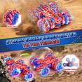 thumbnail image 2 of Huge Wave Spider Remote Control Cars for 6-12 Year Old Boys, Double Sided Rechargeable RC Stunt Car with Cool Light, 360° Flip Gesture Sensing Outdoor Toys for Kids, 2 of 7