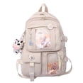 thumbnail image 1 of Mochila escolar kawaii TANGJMXG con Accesorios de alfiler y colgante de peluche, 1 of 5