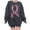 Gray, variant on Sweatshirts for Women Loose Fit Cancer Fighter Sweatshirt Butterfly Pink Ribbon Long Sleeve Tops Breast Cancer Awareness Daily Wear
