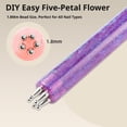 thumbnail image 4 of 5Petal Flower Nail Dotting Pen,One Stroke Flower Design Tool,1.8mm Fine Tip Rhinestone Pickers,Lightweight Precision LongLasting Markers,Stainless Steel Ball Tip,Handle Dotting Tool for DIY Nail Art, 4 of 9