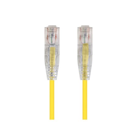 UPC: 0889028015698 | Monoprice Cat6 Ethernet Patch Cable – 1 Feet – Yellow | Network Internet Cord – Snagless RJ45 Stranded 550MHz UTP CMR Riser Rated Pure Bare Copper Wire 28AWG – SlimRun Series