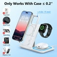 thumbnail image 2 of Cshidworld Estación de Carga 3 en 1 para Múltiples Dispositivos de Apple, Cargador Inalámbrico Plegable de 18W para iPhone 17 16 15 14 13 Pro Max Plus, Apple Watch Series, Airpods, 2 of 7