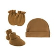 thumbnail image 4 of Clearance! Baberdicy Newborn Hat Gloves Foot Set Three Piece Multi Color Set Khaki, 4 of 4