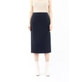 thumbnail image 1 of G-Line Navy Back Vented Pencil Midi Skirt for Women, Sizes 4-24 — Size 24, 1 of 10