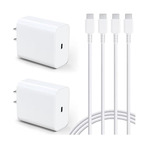 Quyaojz for 45W Super Fast Charger Block, 2Pack Type C Fast Charging Block with 6FT USB C Charger Cable Compatible with Samsung Galaxy S25 24 23 Ultra/  /S22 Plus/S20, Tab S9/S8 Ultra,iPhone 17/16/15