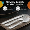 thumbnail image 4 of Exquisite Disposable Knives - 100 White Plastic Knives - White Party Supplies, 4 of 9