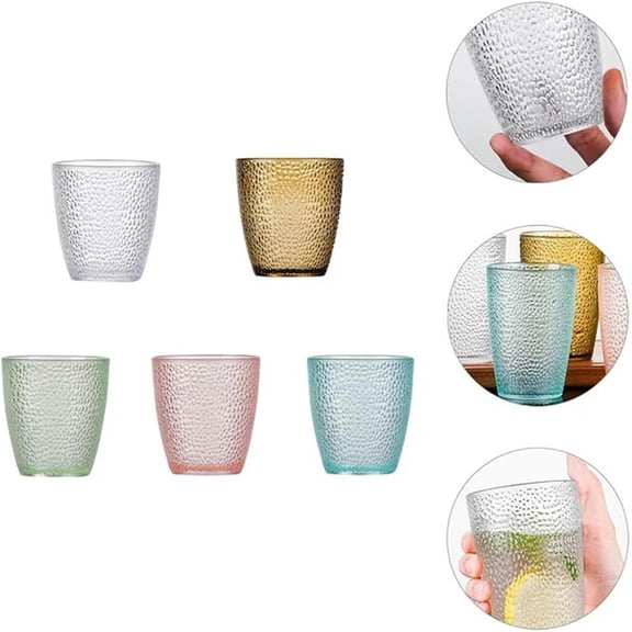 ACDANC Colored Acrylic Cups Plastic Drinking Glasses,Reusable Acrylic Drinking Cups,Stackable Juice Glasses Drinkware,Dishwasher Safe,Unbreakable Water Tumblers for Dining Restaurant Home 8 OZ