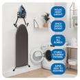 thumbnail image 5 of Virtu 3-Piece Ironing Set, Silicone-Coated Ironing Board Cover and Pad, T&V Shaped Wall/Over-the-Door Iron and Board Holder, Heat-Resistant Iron Rest Pad, 5 of 9