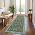 thumbnail image 7 of Haperlare 2'x6' Floral Print Runner Rug Machine Washable Rug with Non-Slip Backing, Soft Low Pile Rugs Stain-Resistant Indoor Carpet for Hallway Entryway Bedroom Playroom, Green, 7 of 7