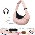 thumbnail image 3 of Mosiso Dog Cat Carrier Sling Bag Hands Free Pet Carrier Tote Bag with Adjustable Padded Strap Carrying Travel Shoulder Bag for Dogs Cats, Pink, 3 of 6