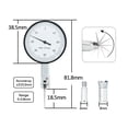 thumbnail image 3 of 0.01mm 0-0.8mm Dial Test Indicator Dial Neutral Indicator Dial Gauge Indicator Professional Lever Meter Tool ,Accurate Readings, 3 of 5