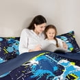 thumbnail image 5 of Homewish Dirt Bike 3 Pieces Queen Comforter Set for Boys Girls,Extreme Sport Ultra Soft Bedding Sets,Graffiti Splash Bedding Comforter Set Breathable,Ultra Soft Home Decor,Reversible, 5 of 8