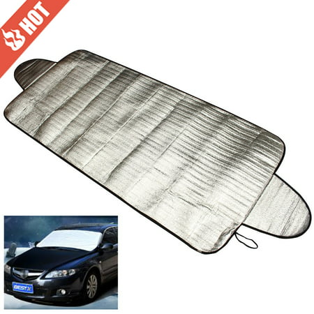 Car Front Windshield Sun Shade Shield Cover Window Foldable UV Block Cover Silver Foldable  Anti UV Snow Frost Ice Block Home Window Summer